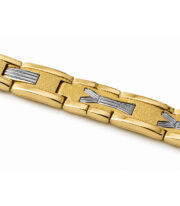 Pulsera Dorada con Detalles Plateados - Imagen 2