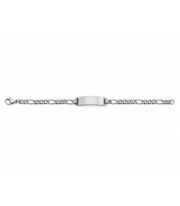 Pulsera Esclava Plateada con Placa Lisa - Imagen 2
