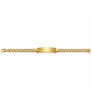 Pulsera Esclava Dorada con Placa Lisa - Imagen 4