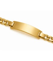 Pulsera Esclava Dorada con Placa Lisa - Imagen 2