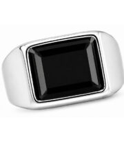 Anillo Plateado con Piedra Negra Rectangular - Imagen 4