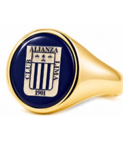 Anillo Dorado Tipo Sello Alianza Lima - Imagen 2
